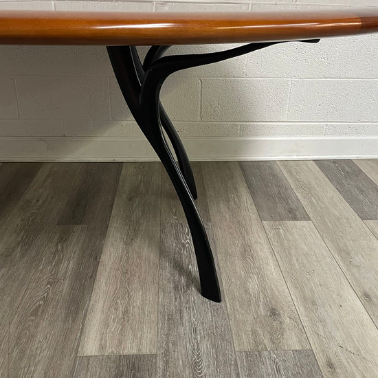 Wooden Dining Table With Iron Legs