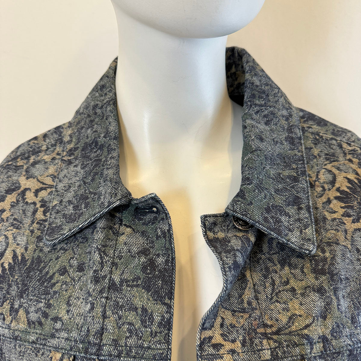 Christian Dior  Denim Floral Print Jacket