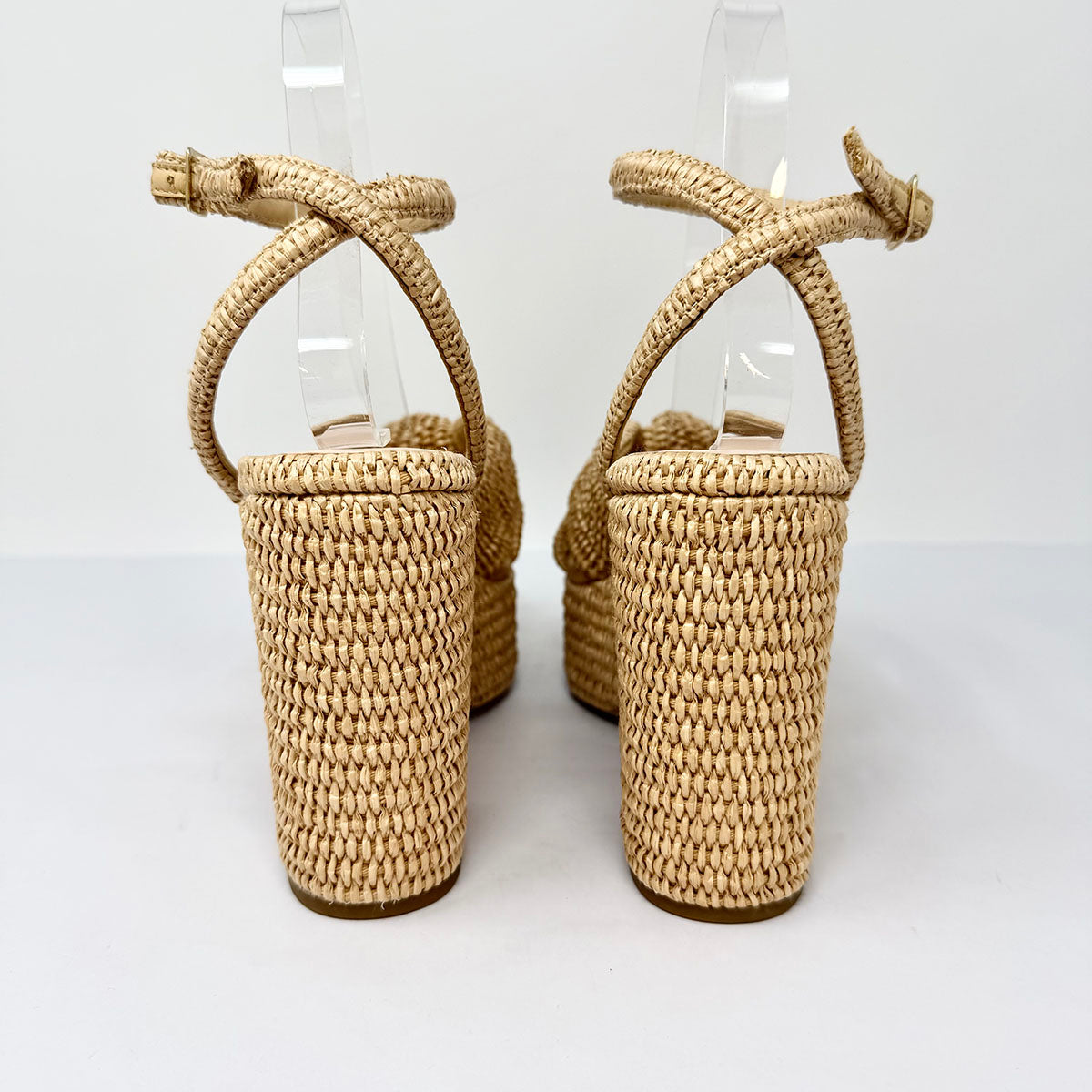 Loeffler Randall Liza Raffia Platform Sandals