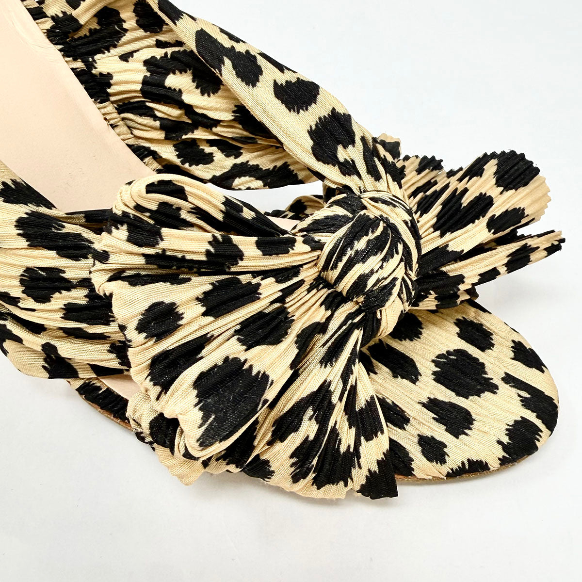 Loeffler Randall Animal Print Bow Accents Slides