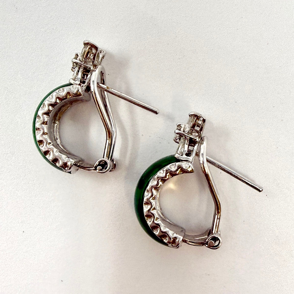 Jadeite and Diamond Earrings