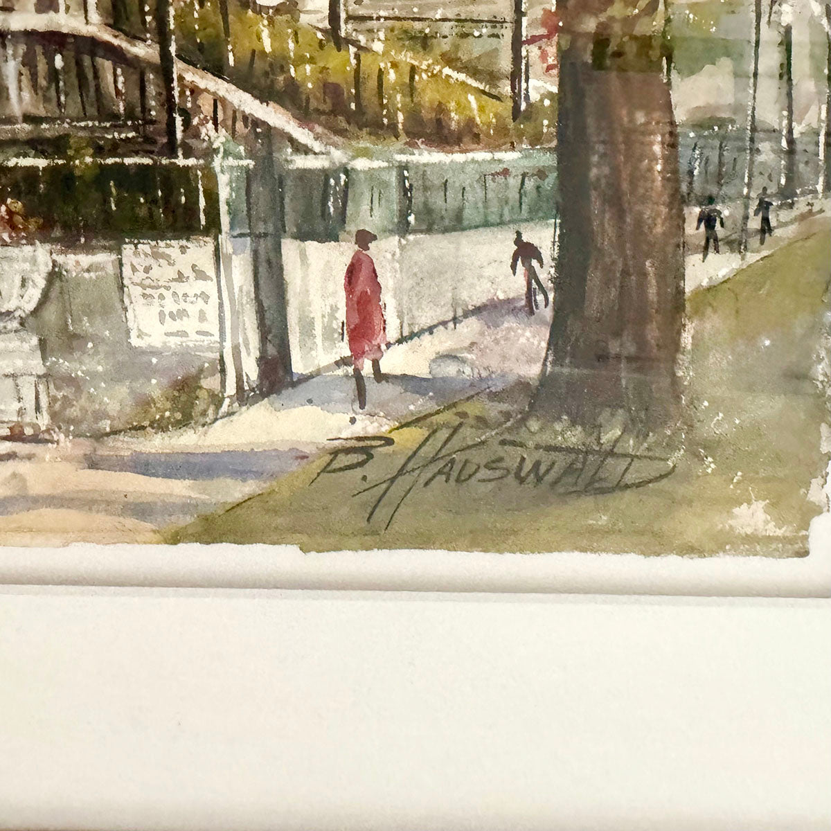 "Art Gallery on Street" Signed
