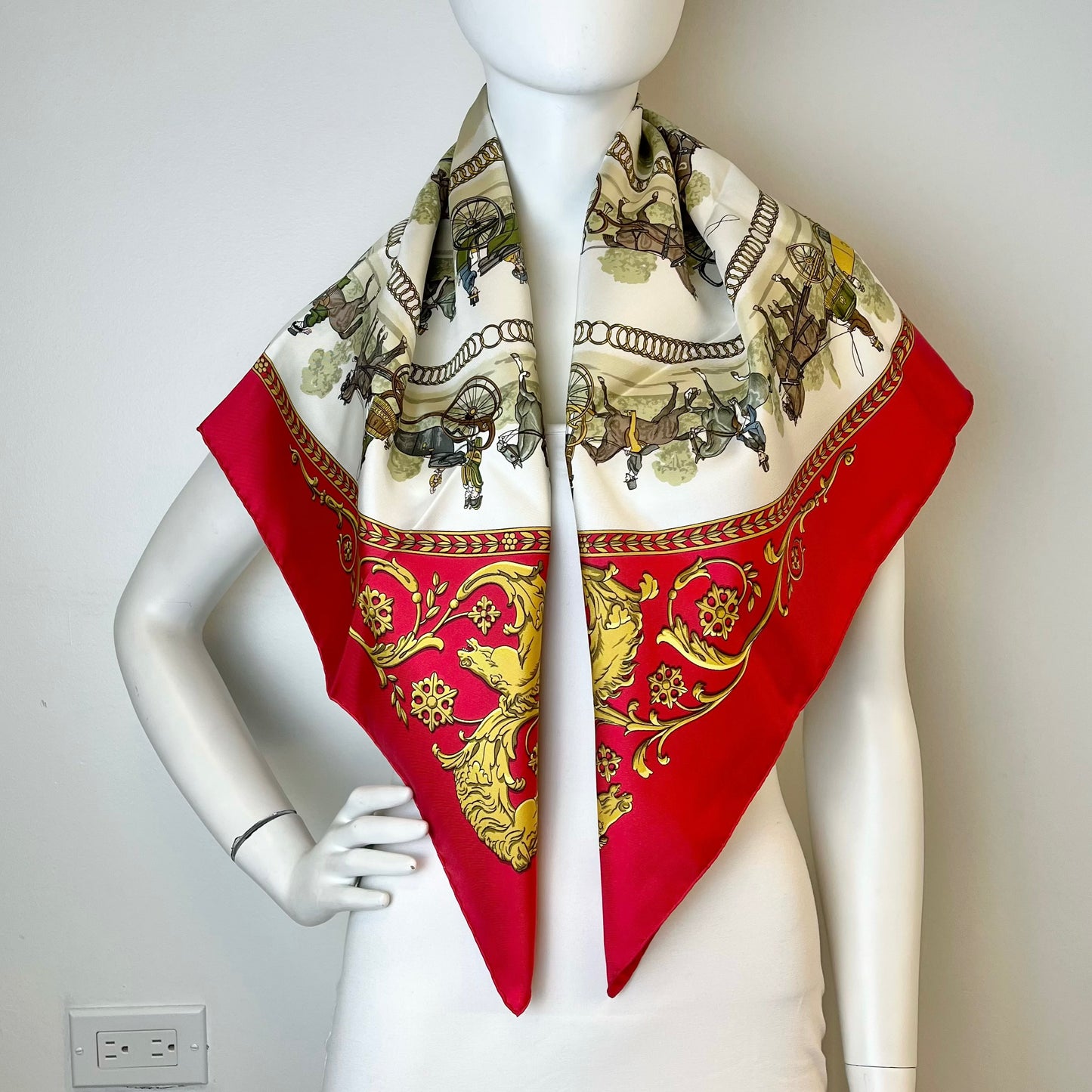 Hermes "Cavaliere de Longchamp" Scarf