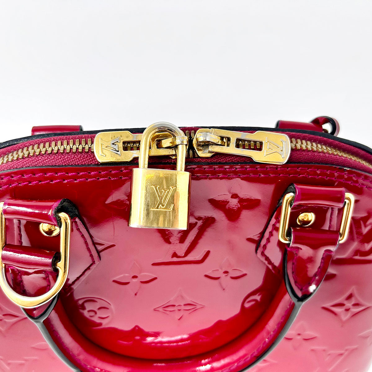 Louis Vuitton 2013 Monogram Vernis Alma BB Handle Bag