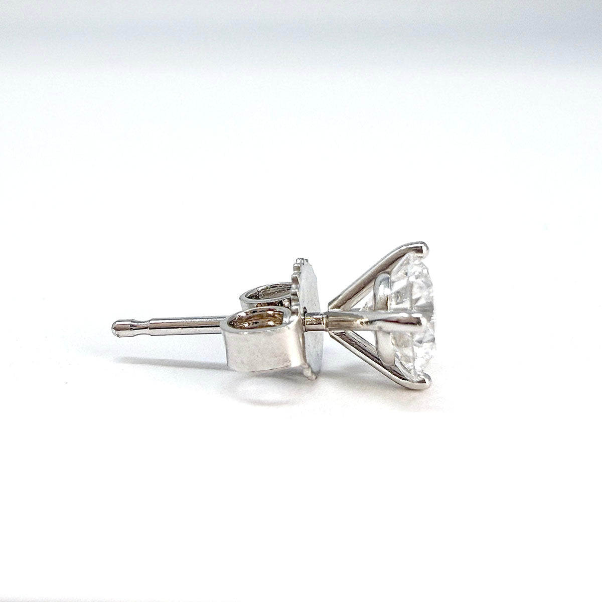 14K White Lab Grown Diamond Stud Earrings