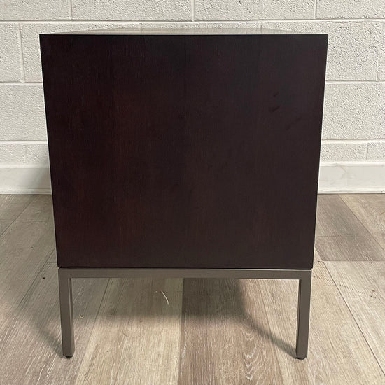 Brown Nightstand With 1 Drawer & 1 Shelf