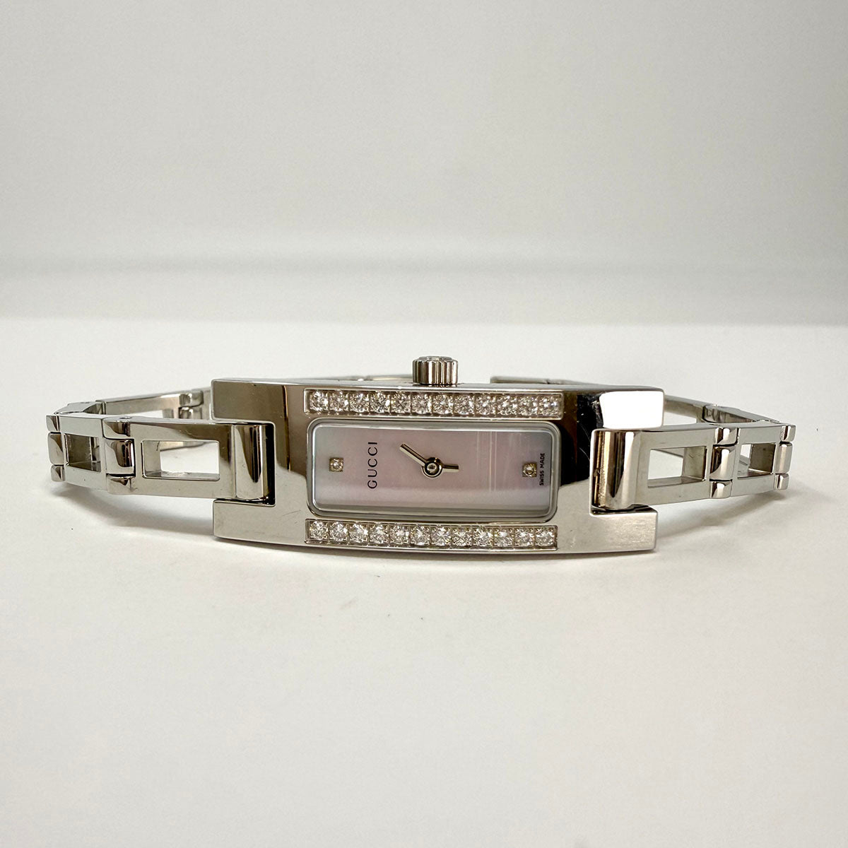 Gucci Stainless Steel 3900 Series Watch with Diamond Bezel