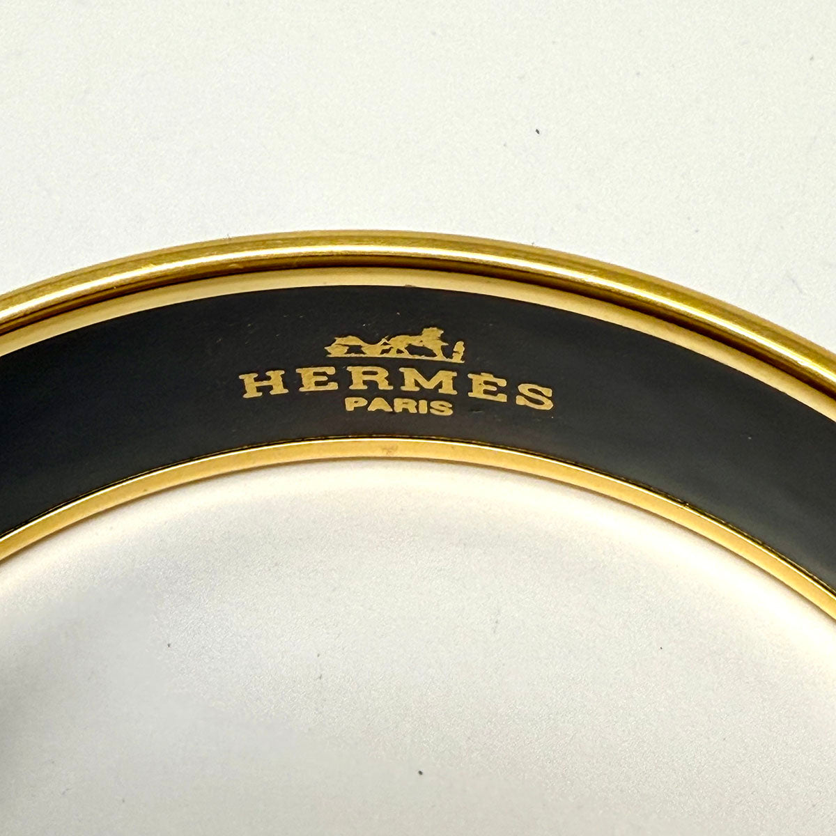 Hermes Wide Enamel Bangle Bracelet