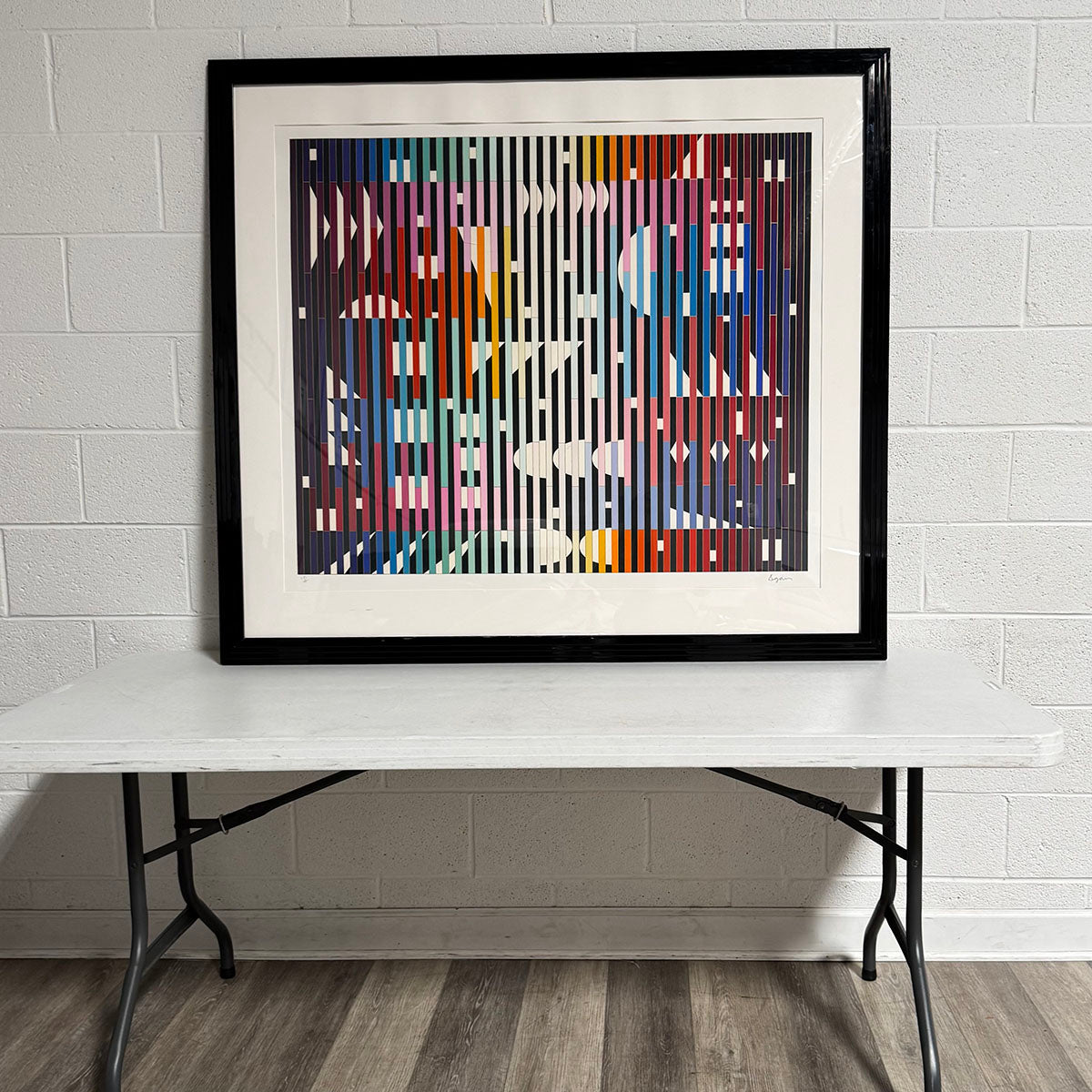 Framed Serigraph "Sparkling Night Rainbow"  signed