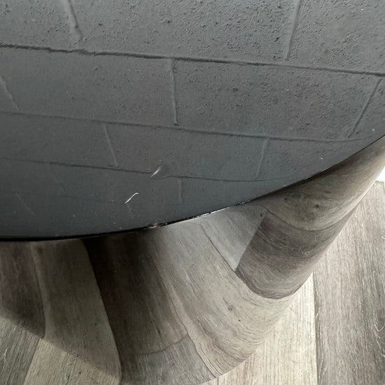Round Wooden Cylinder End Table
