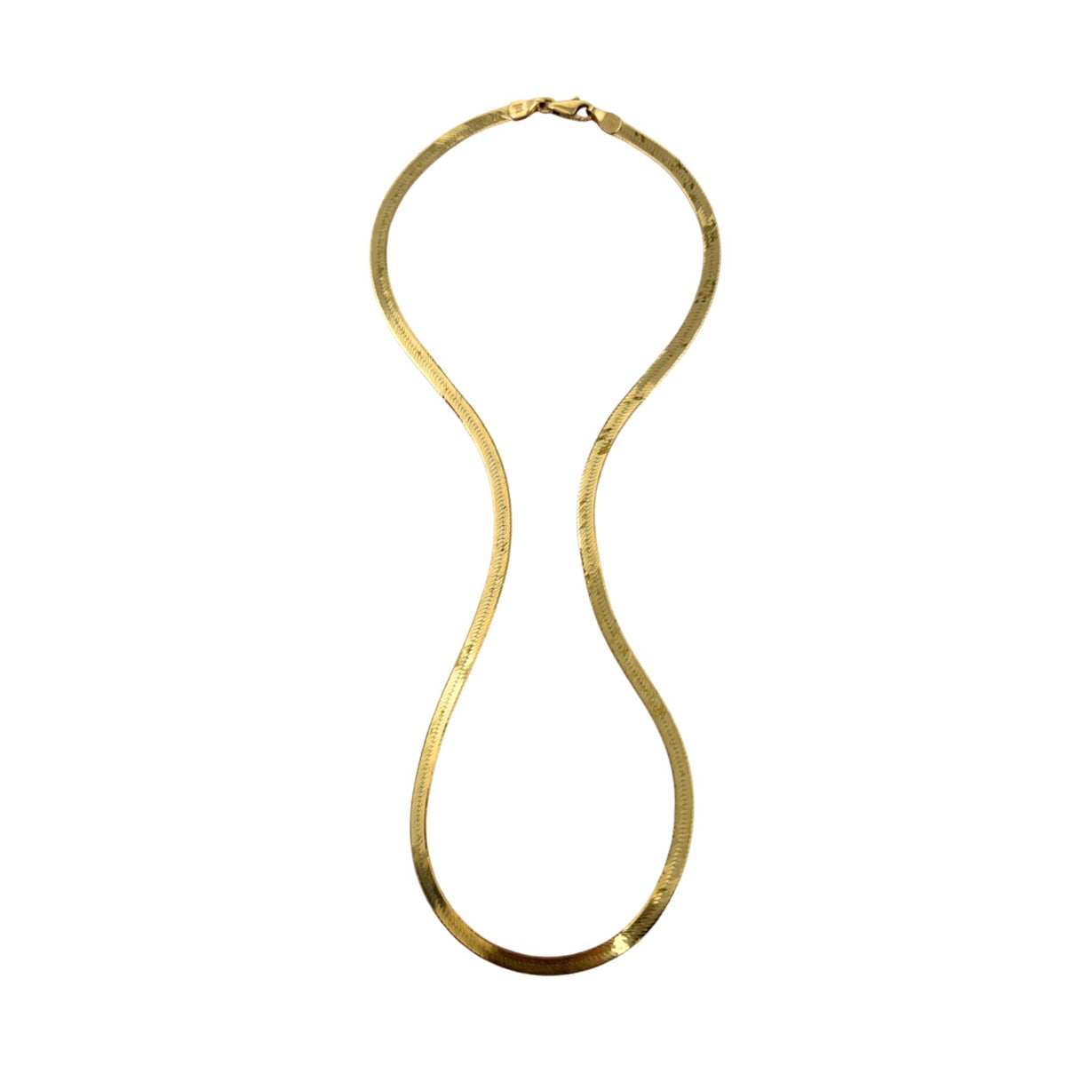 14K Gold Herringbone 16" Necklace