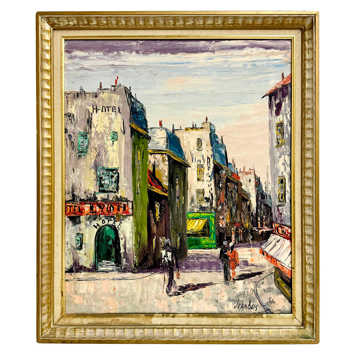 Framed Oil Painting "Hotel Lyon" Signed