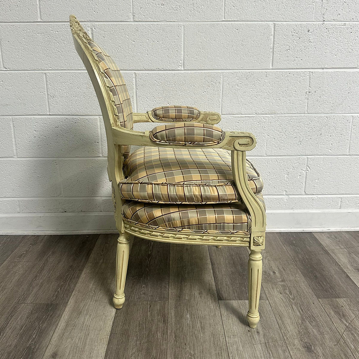 Pair Of Kravet Silk Arm Chairs