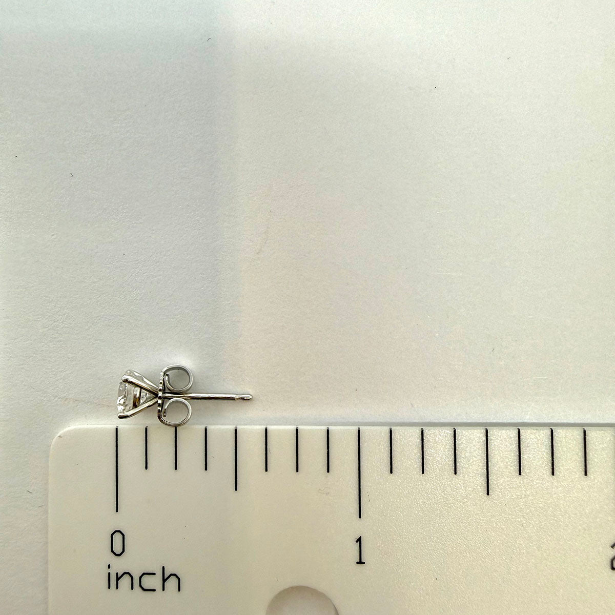 14K White Lab Grown Diamond Stud Earrings