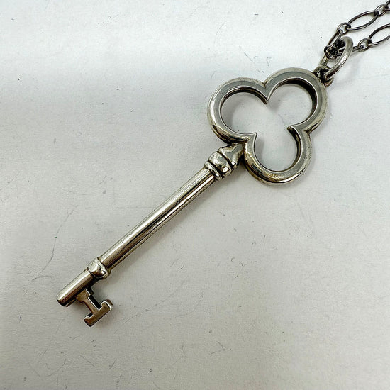 Tiffany & Co.Trefoil  Key Pendant Necklace