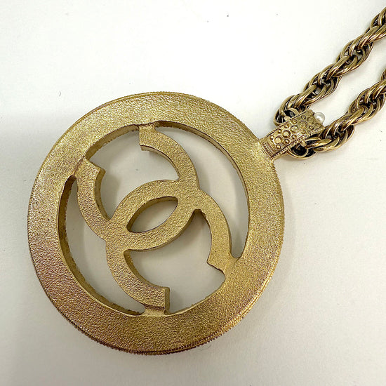 Chanel Faux Pearl CC Pendant Necklace