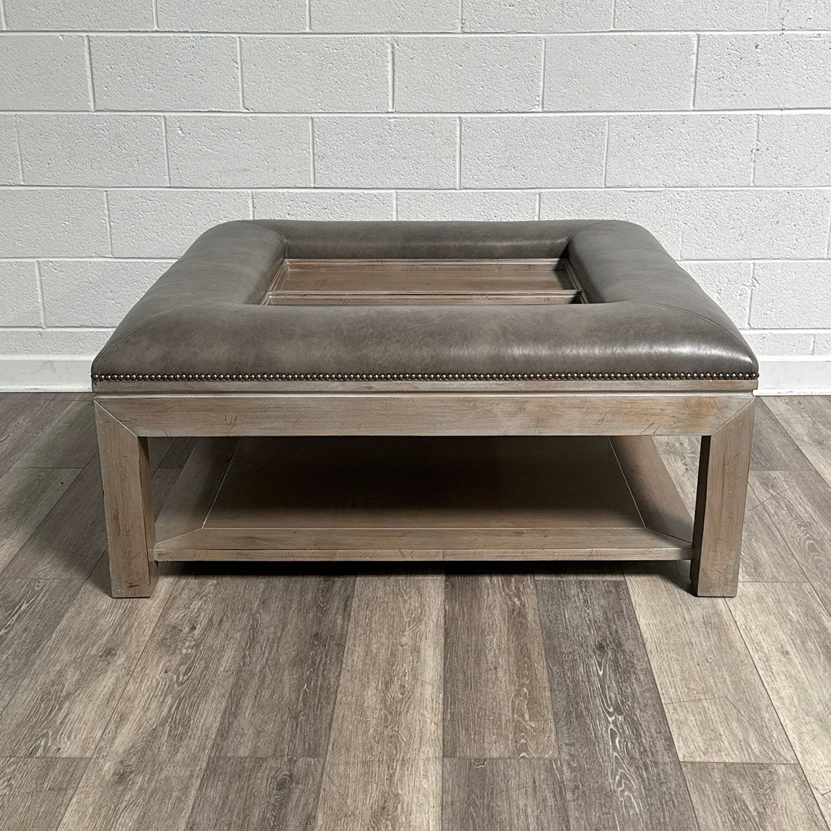 Custom Leather Coffee Table