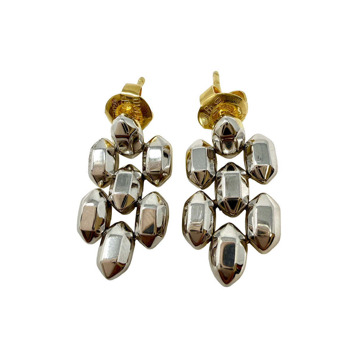 Chimento Vintage 18K White/Yellow Gold Chandelier Earrings