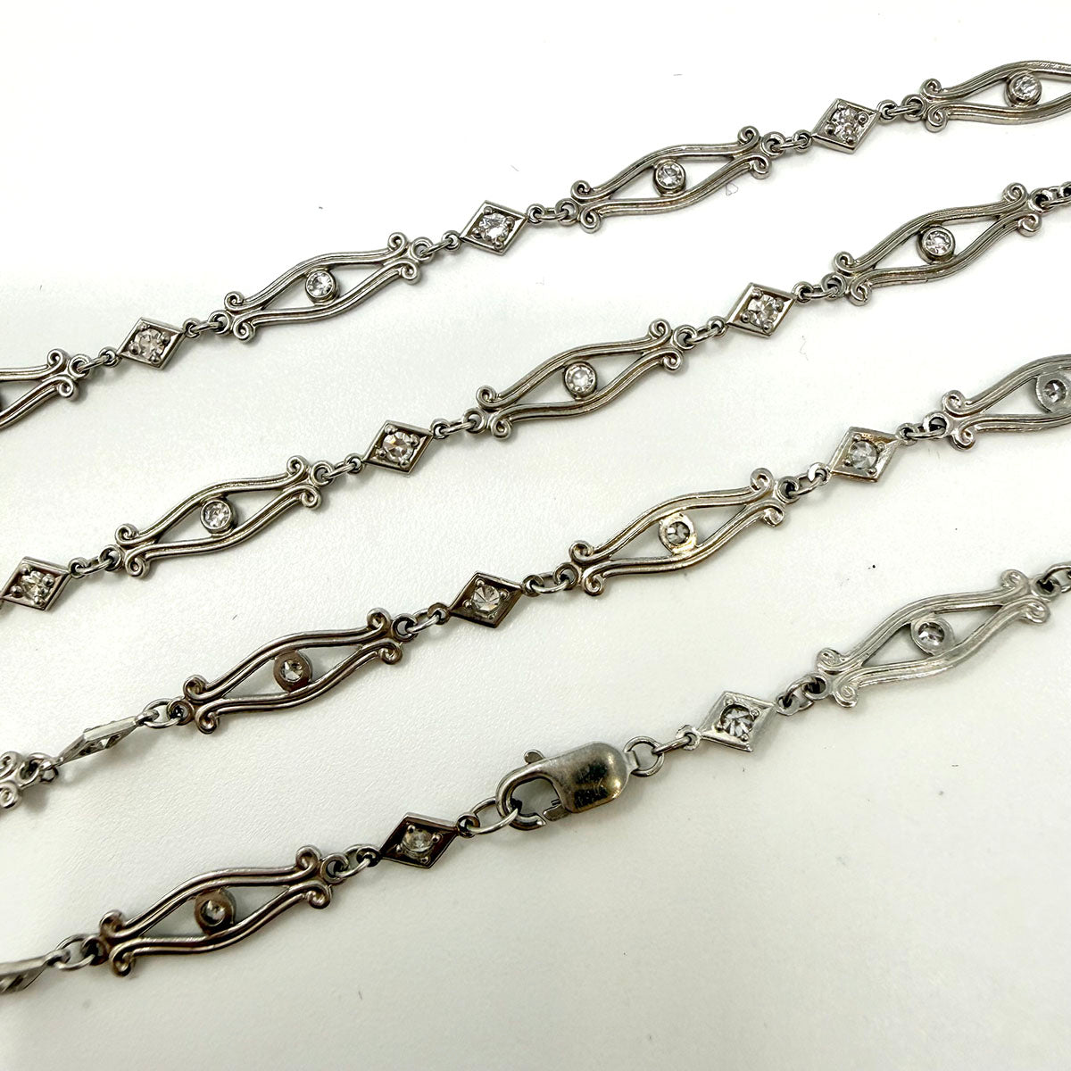 32" Platinum and Diamond Necklace