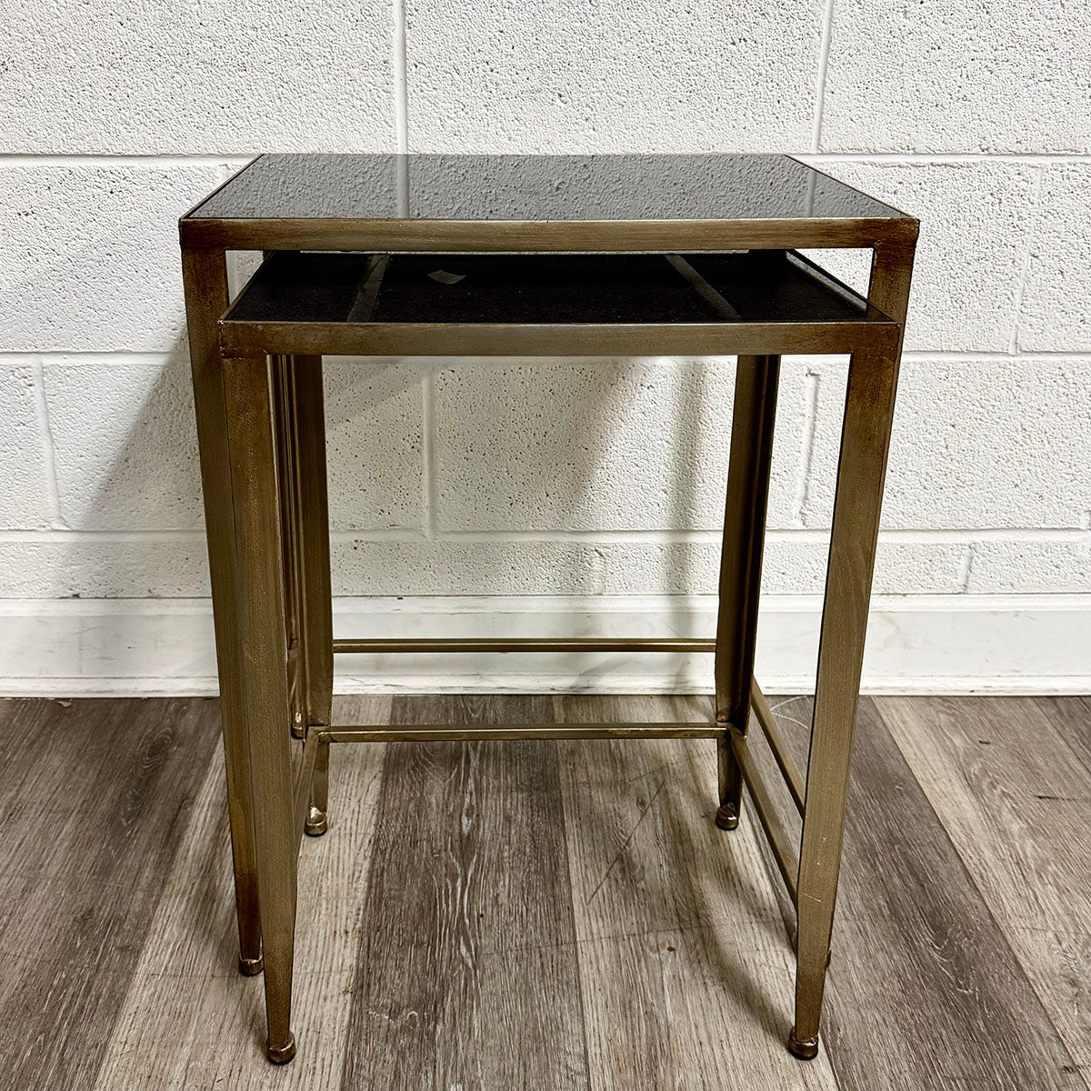 Pair of Stone-Top Nesting Tables