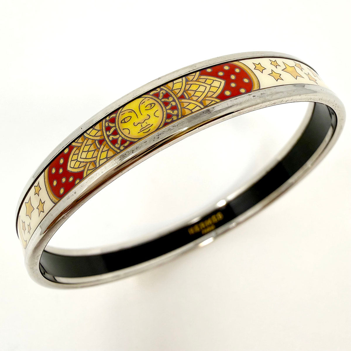 Hermes Narrow Enamel Bangle Bracelet