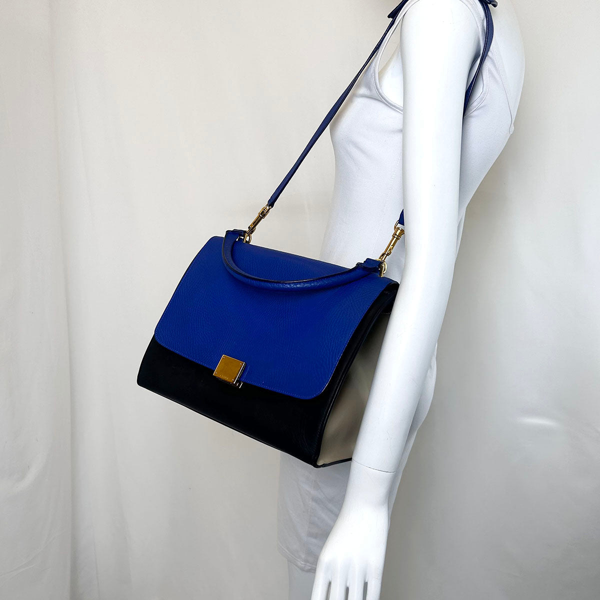 Celine Medium Leather Trapeze Bag