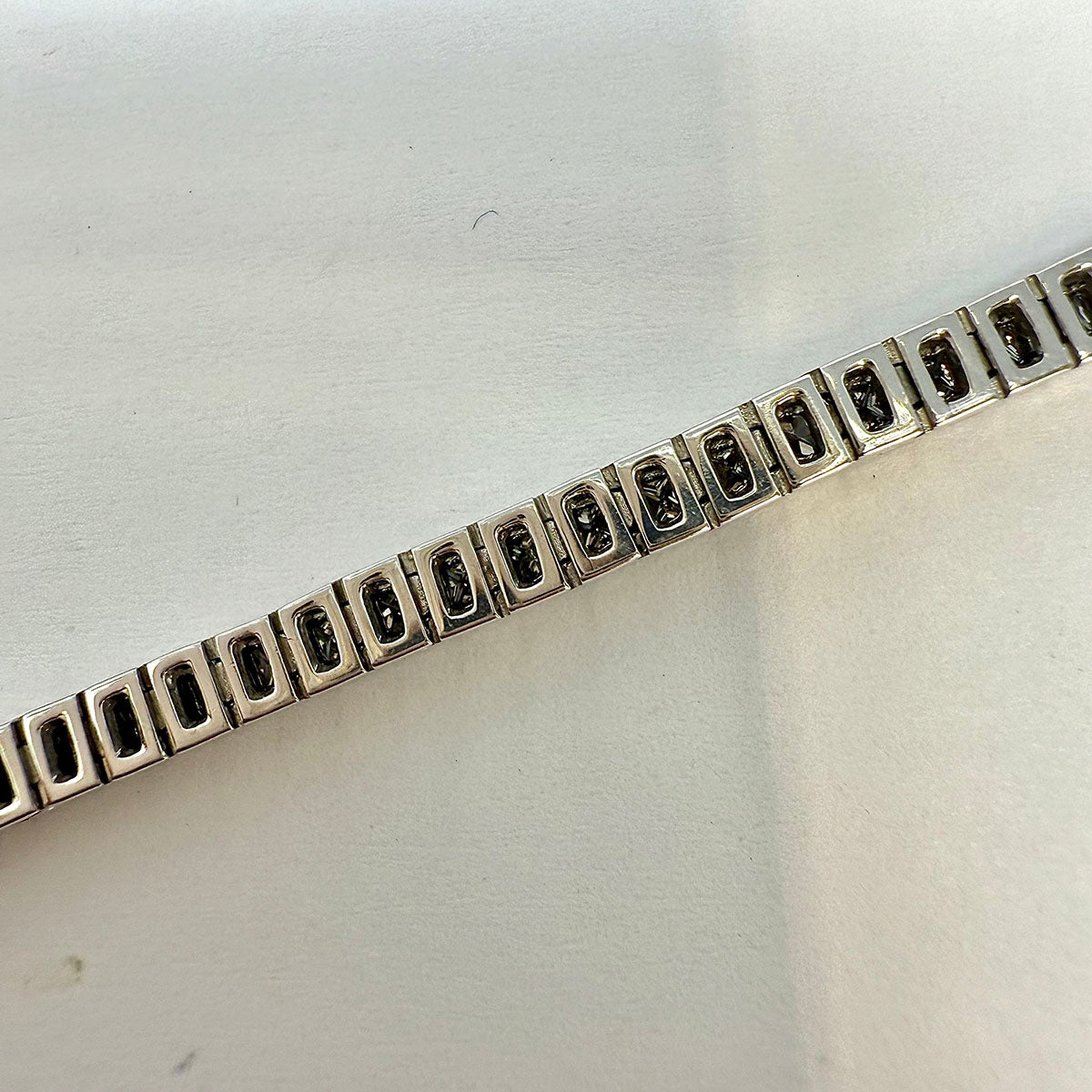 14K White Gold Diamond Tennis  Bracelet