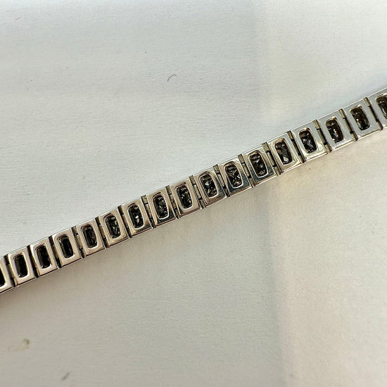 14K White Gold Diamond Tennis  Bracelet
