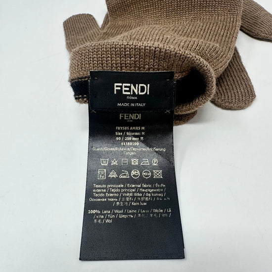 Fendi Wool Gloves with FF Logo