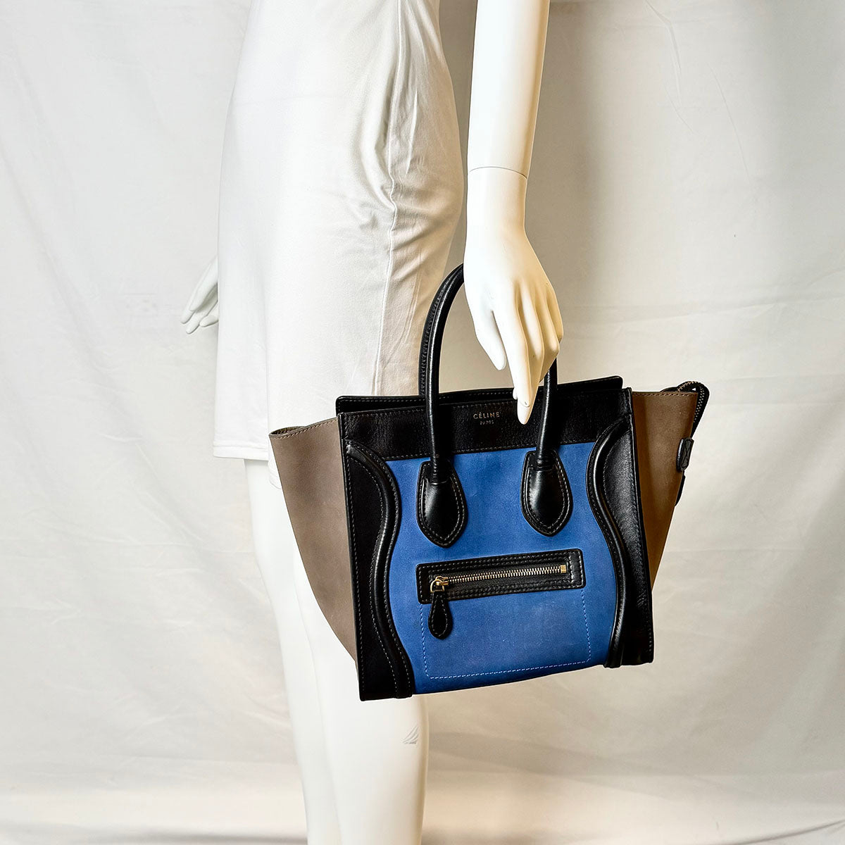 Celine Leather Luggage Mini Handle Bag