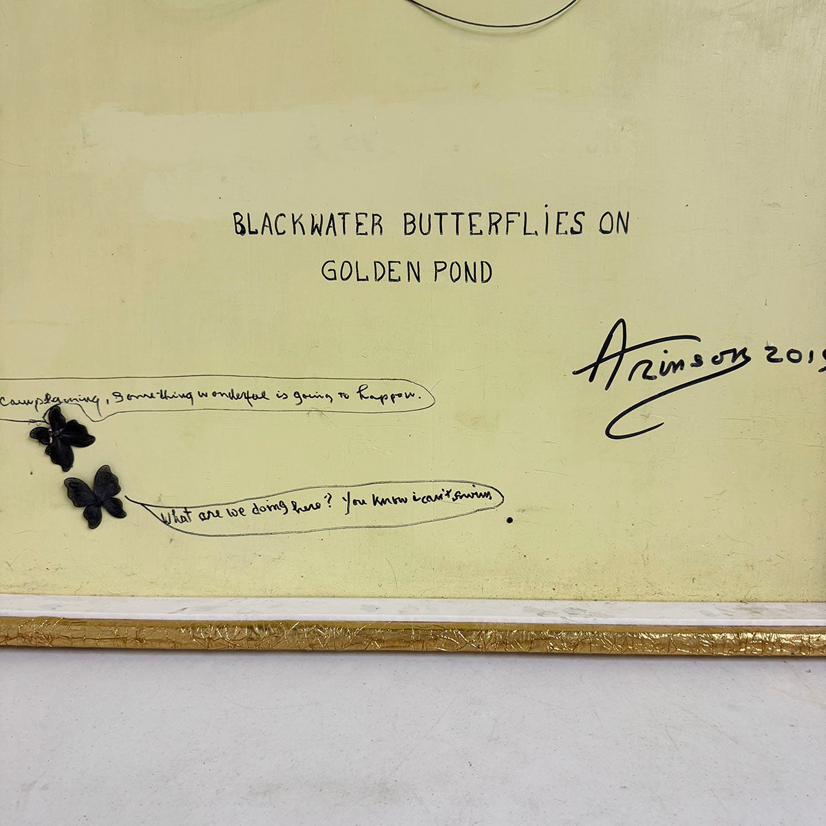 "Blackwater Butterflies on Golden Pond" Signed and Dated 2019 on reverse