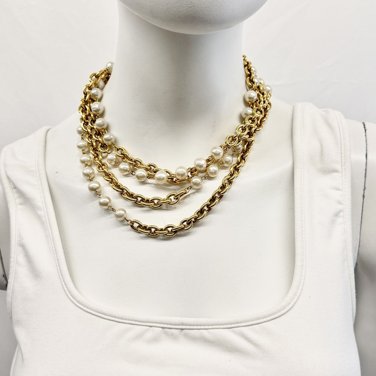 Chanel Double Stranded Faux Pearl  Necklace