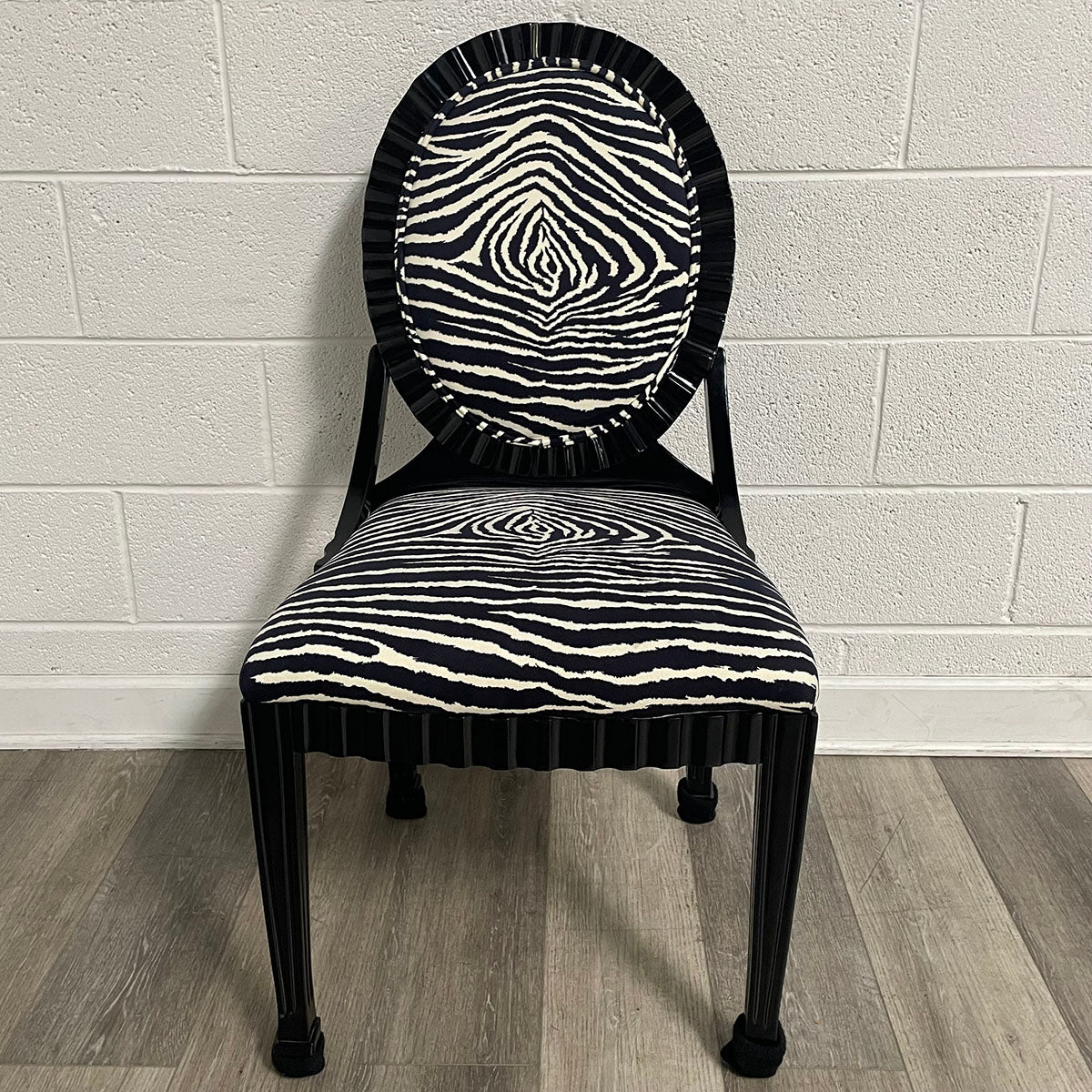 Set Of 8 Zebra Dining Chairs