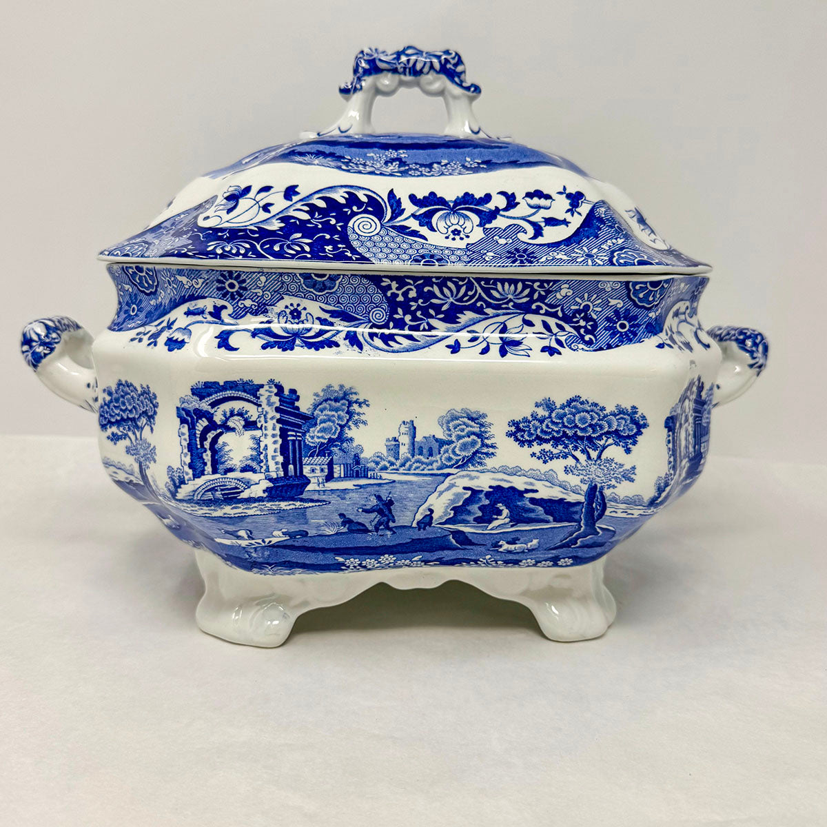 Transferware Tureen with Lid