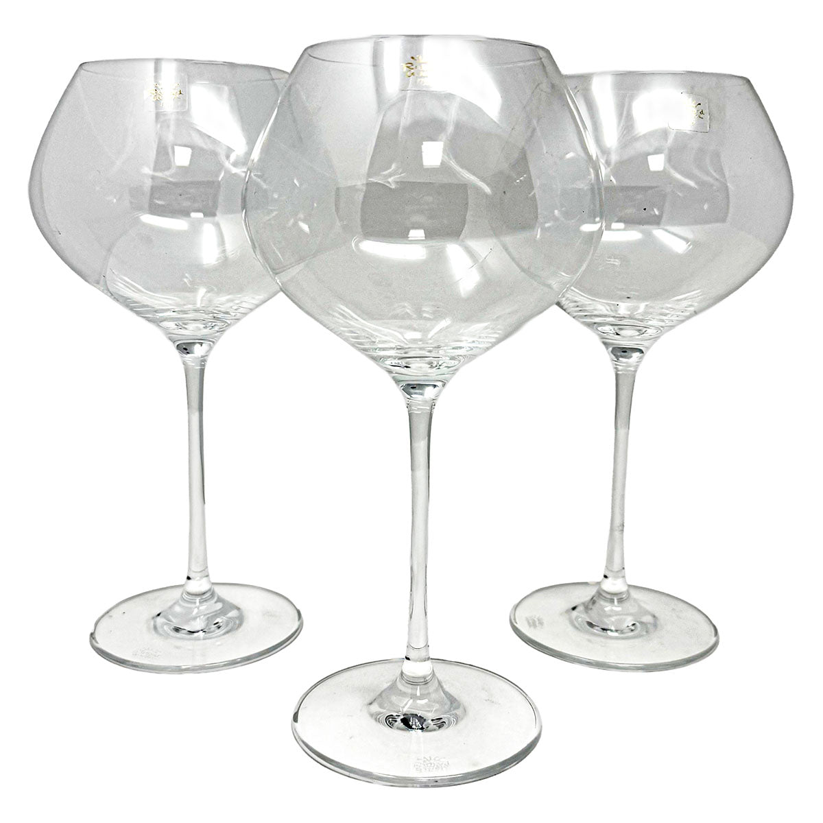 Set of 6 Drop Crystal Balloon Wine Glasses