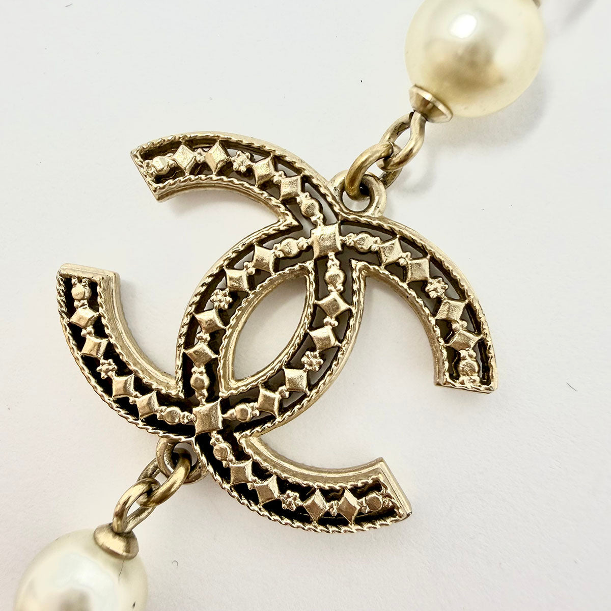 Chanel Champagne 2015  Faux Pearl Necklace
