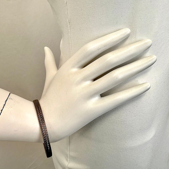 New Tateossian Sterling Silver and Cooper Weave Men's Cuff Bracelet