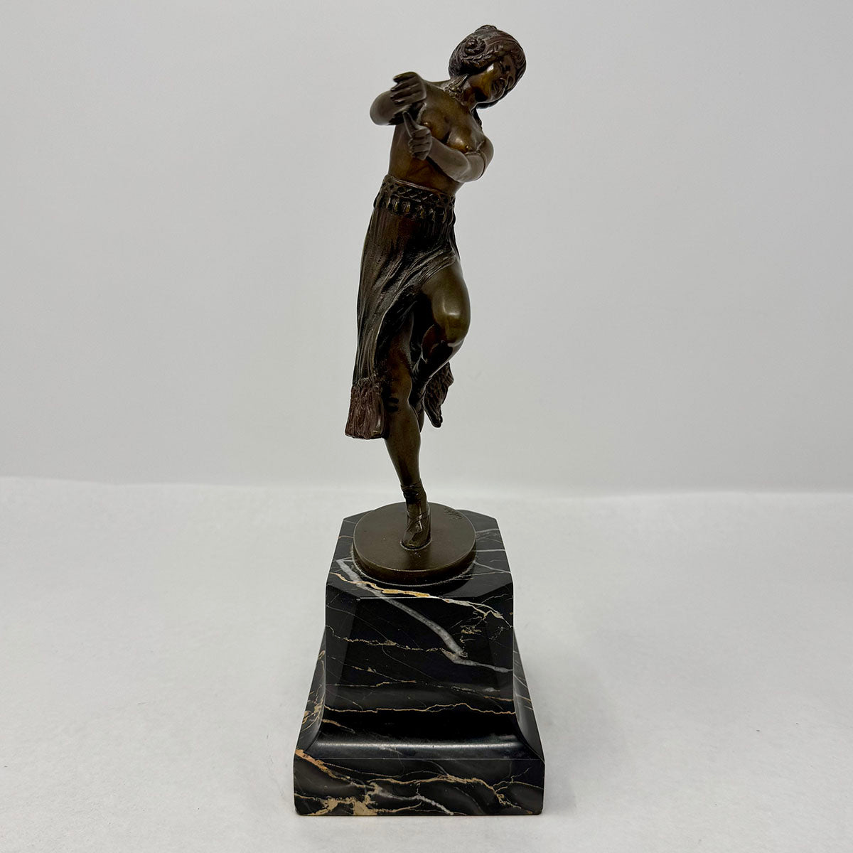 "Tanzerin" Bronze Sculpture on Marble Base Signed C 1900