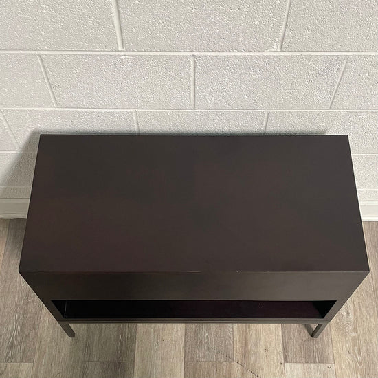 Brown Nightstand With 1 Drawer & 1 Shelf
