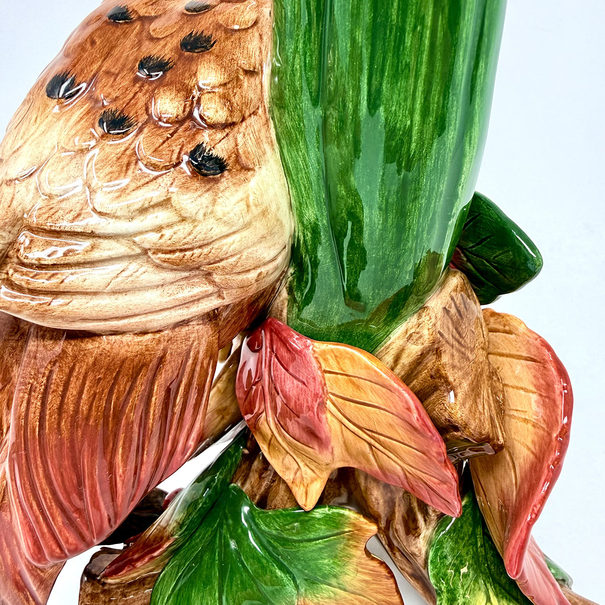 Holiday Decorative Candle Holder Pair of Pheasants