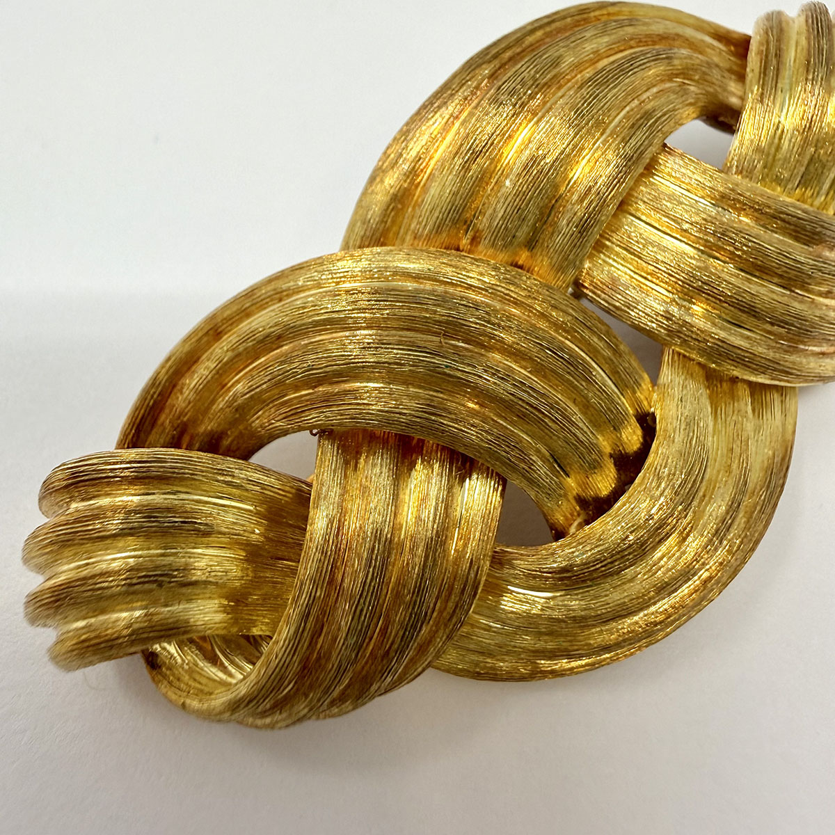 Henry Dunay 18K Gold Woven Pin