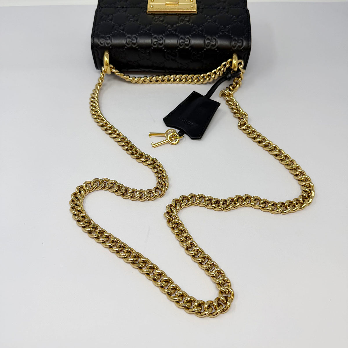 Gucci GG Signature Monogram  Padlock Bag