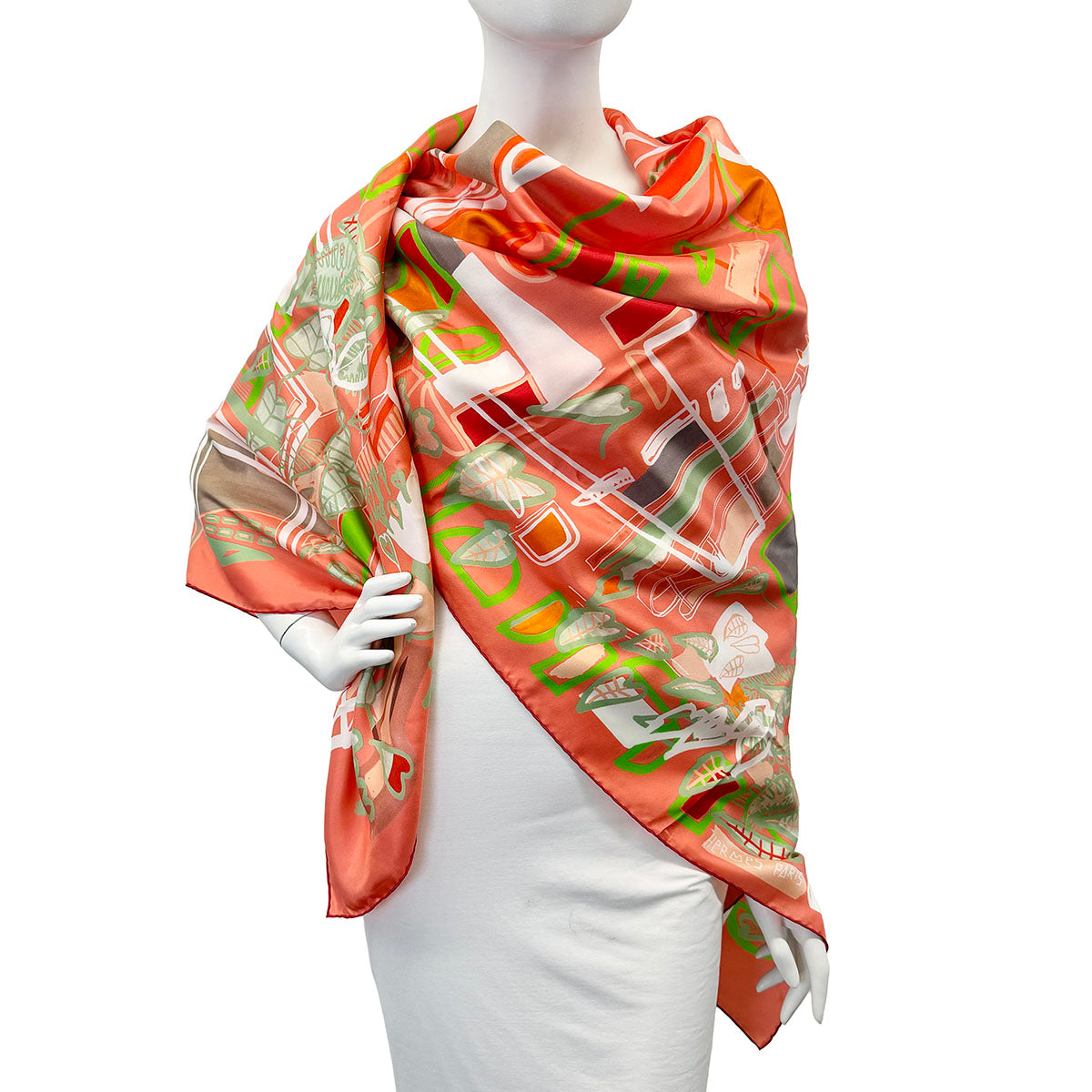 Hermes "Modernisme Tropical Shawl