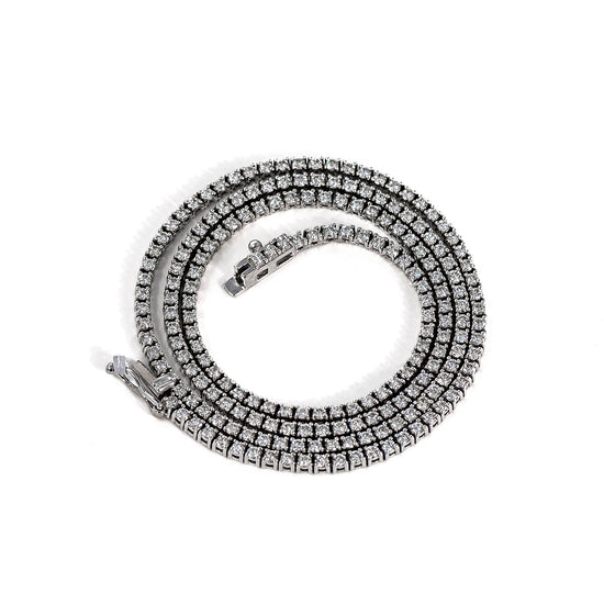 14K White Gold Diamond  Tennis Necklace