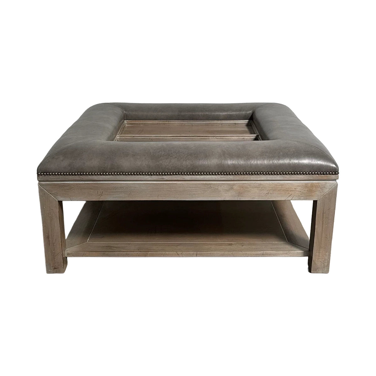 Custom Leather Coffee Table