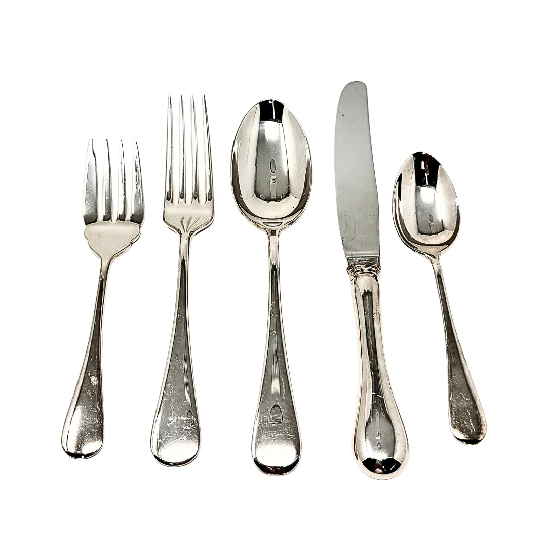 40 Pcs: 8 5 Pc Place Settings Birks Regency Flatware