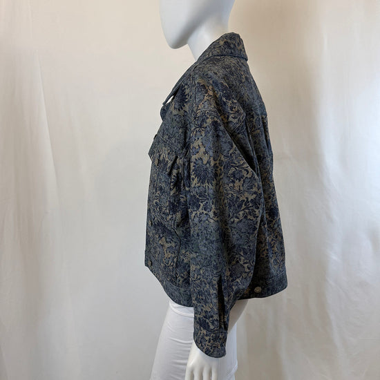 Christian Dior  Denim Floral Print Jacket