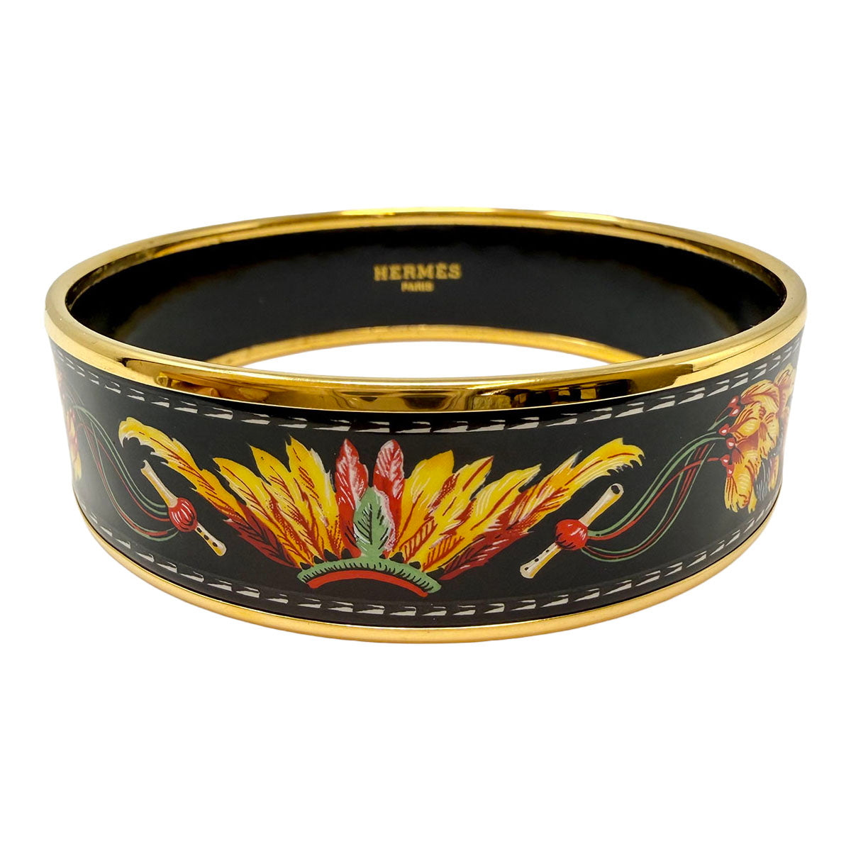 Hermes Enamel Bangle Bracelet