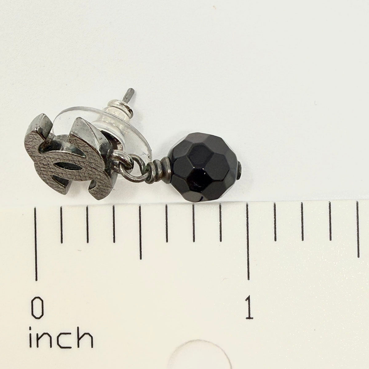 Chanel Black Bead Earrings