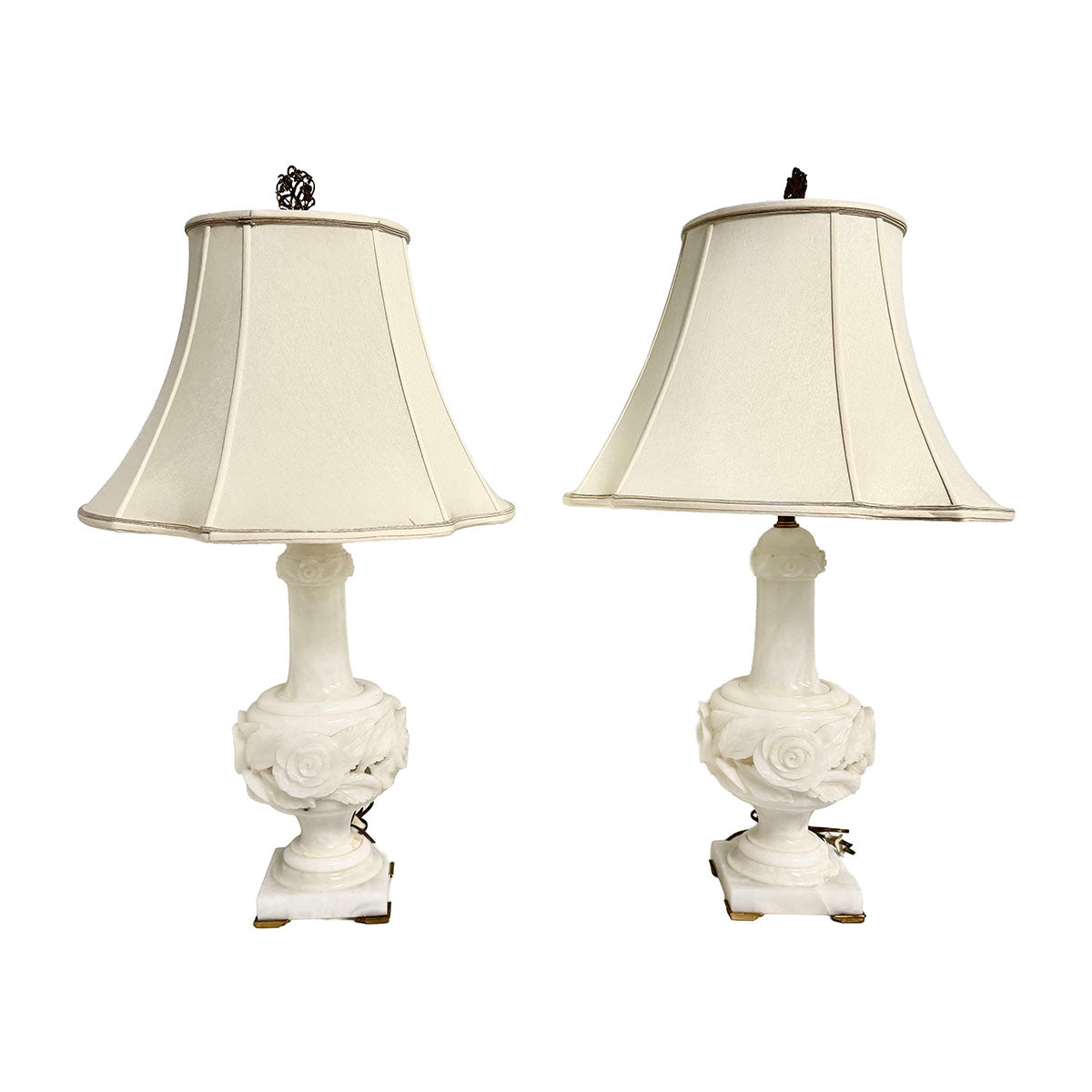 Pair of Alabaster Lamps